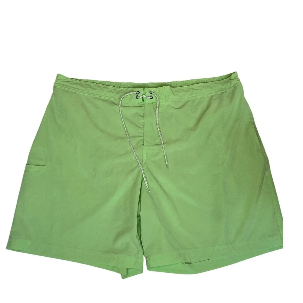 The Foundry Supply Co Mens 4XL Lime‎ Green Swim Trunks Mesh Lined Board Shorts